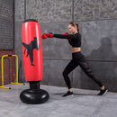 1.6m Inflatable Boxing Training Pillar Standing Water Base Tumbler Punching Bag