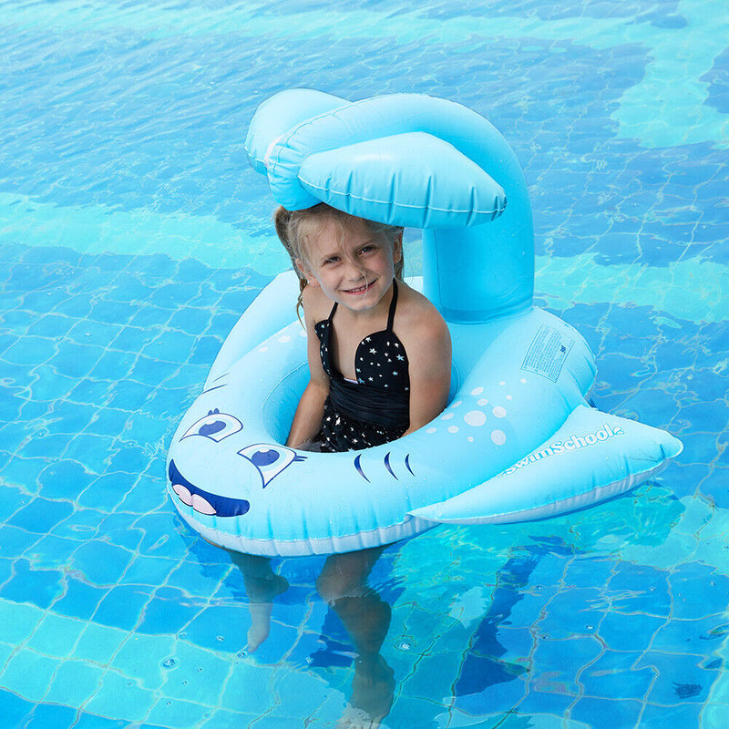 Whale Shaped Inflatable Baby Swim Seat Safe Swimming Pool Water Toys Float Ring