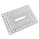 6pcs Rectangle Lace Frame Metal Cutting Dies Stencils DIY Scrapbook Craft