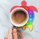 Silicone Push Bubble Colorful Turtle Sensory Toys Autism Stress Reliever