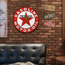 Round Metal Tin Sign Plaque Wall Letters Posters Iron Painting for Bar (3) Newly