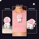 Mini Electric Fan Cute Astronaut Bladeless Spaceman Neck Air Cooler (Pink)