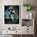 Animal in the Grass Oil Paint By Numbers Kit DIY Acrylic Painting on Canvas Arts