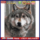 Painting By Numbers Kit DIY Gray Wolf Hand Painted Canvas Oil Wall Art Picture