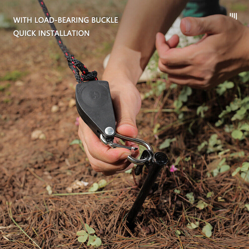 Tent Pulley Rope Buckle Fastener Windproof Adjustable Camping Buckles (L) Newly