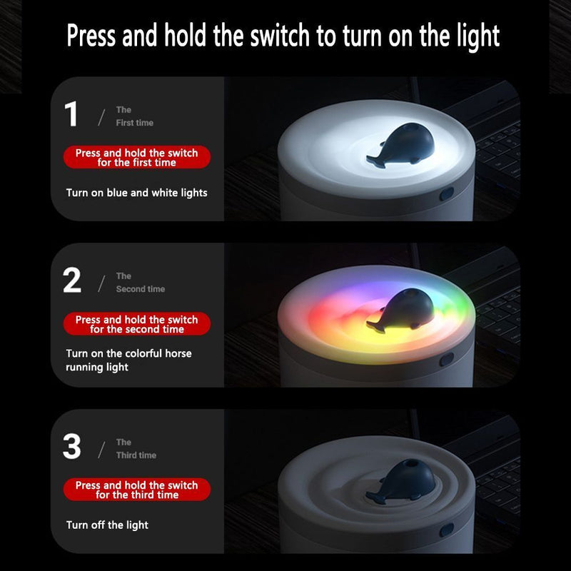 Aromatherapy Blue Whale Air Purifier Mist Maker Air Humidifier Aroma Diffuser