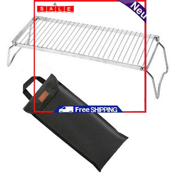 Foldable Camping Stove Stand Backpacking Barbecue Grill Rack for Picnic Travel