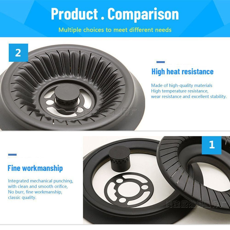 Windproof High Foot Burner Core Stainless Lids Diffusers Embedded Gas Stove