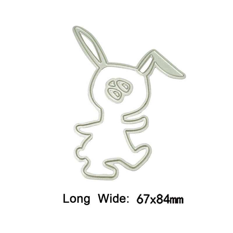 Cutting Dies Scrapbooking DIY Craft Metal Paper Card Rabbit Cartoon Stencil-2006