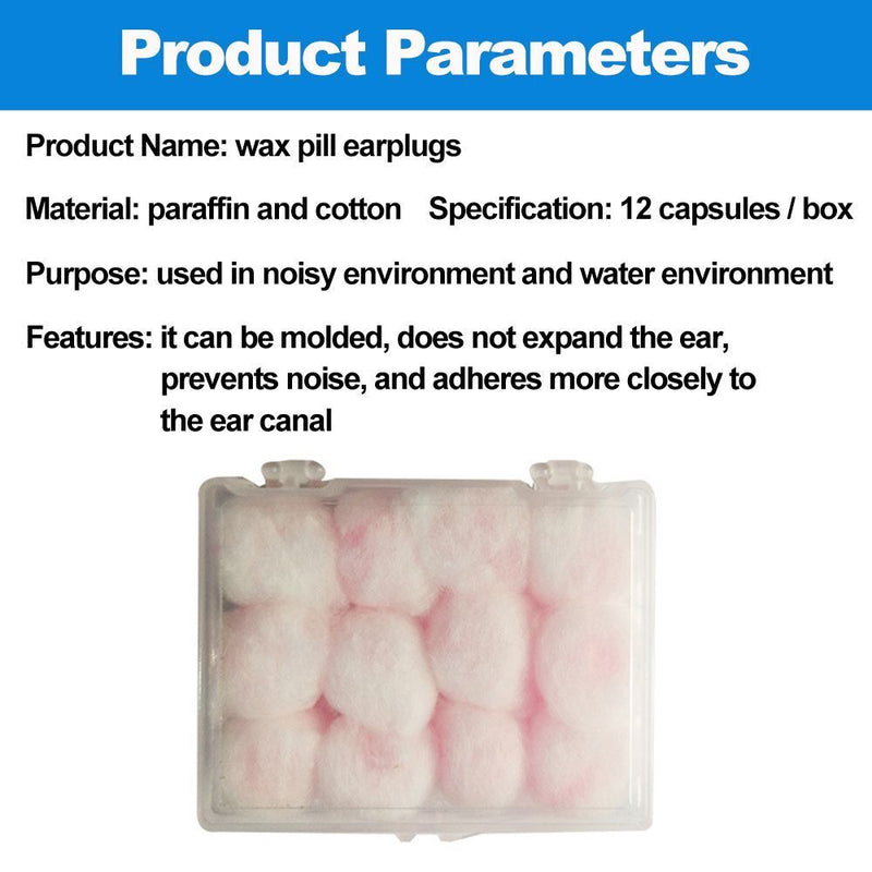 Swimming Ear Plugs Wax Cotton Earplugs Sleeping Snoring Noise Reduction