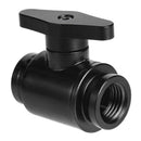 G1/4 Vent Valve Aluminum Handle Double Inner Teeth Waterway Control(Black)