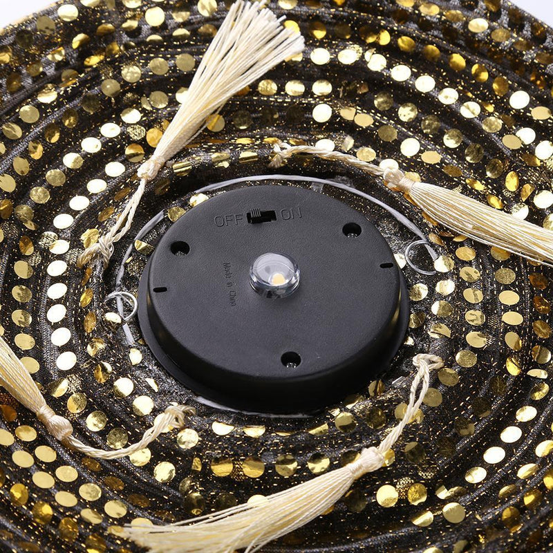 Solar Sequin Projection Lantern Outdoor Waterproof Yard Decor (Warm Light)
