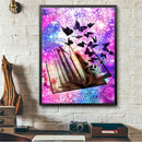 Coloured Dreamy Butterflies Book 5D Round Diamond Painting DIY Cross Stitch