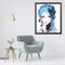 Blue-haired girl 5D DIY Partial Special Shape Drill Diamond Painting Newly