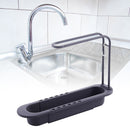 Sponge Drying Basket Telescopic Towel Bar Sink Shelf Adjustable Faucet Holder