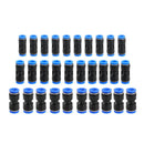 30pcs Pneumatic Fittings Straight Gas Quick Connector Air Water Hose Pipe Tube