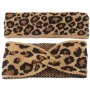 Hair Styling Knitted Headband Bowknot Turban Crochet Head wrap Leopard Headwear