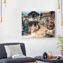 Handpainted DIY Beautiful Town Oil Paint by Numbers Kit Pictures Wall Craft