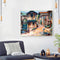 Handpainted DIY Beautiful Town Oil Paint by Numbers Kit Pictures Wall Craft