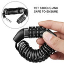 Helmet Code Lock Anti-theft Cable Lockstitch Motorcycle Locks 4 Digit Password