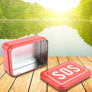 SOS Mini Self-help Storage Case Iron Survival Box Kits for Outdoor Emergency Aid