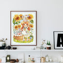 5D DIY Diamond Painting Kits Full Round Drill Sunflower Girl Mosaic Art Picture