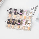 Craft Cute Cat 10pcs/set Wooden Clips Hanging Photo Clips with Hemp Rope