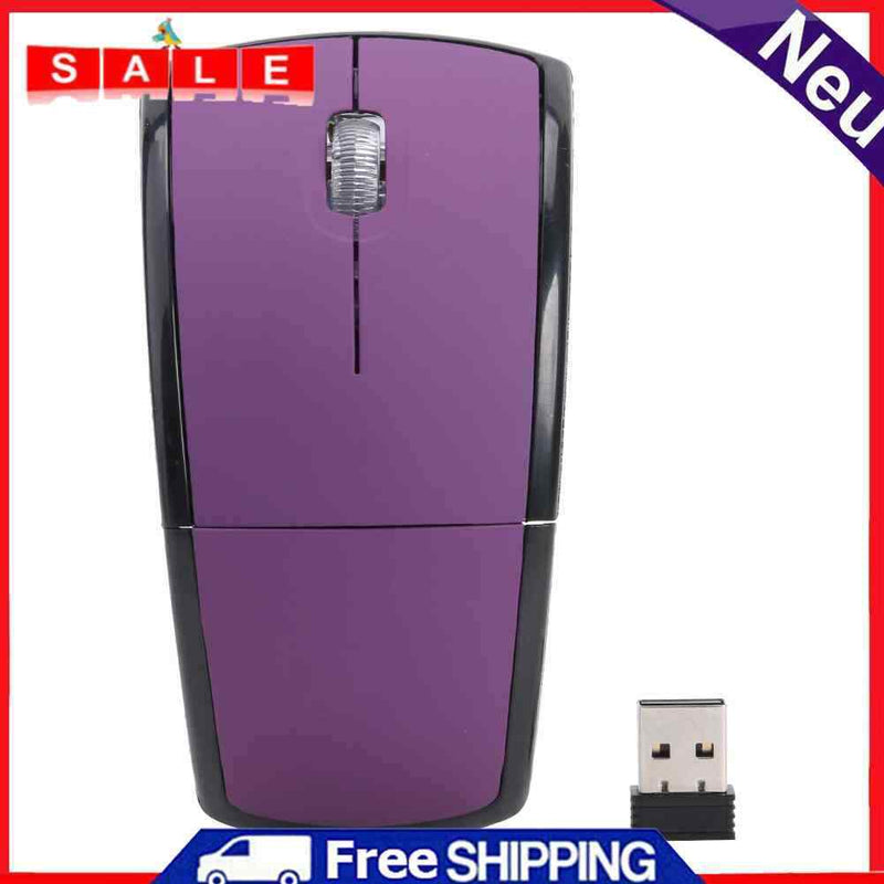 2.4GHz Foldable Wireless Arc Optical 1200DPI Mouse Mice for Notebook Laptop PC