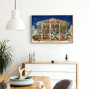 Handmade Canvas Mosaic Merry-Go-Round Full Diamond Painting Point Drill Craft