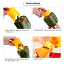 Fruit Vegetable Seed Remover Pepper Chilli Cutter Core Slicer Tool (Yellow)