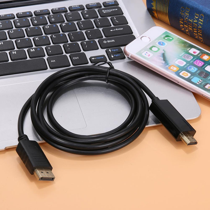 1.8m HDMI Cable DisplayPort Male HDMI Male 1080p Video Converter - ADA