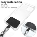 Universal Mobile Phone Lanyard Cellphone Rope (Black Green + Black Card) Newly