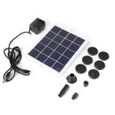 5W 5V Solar Fountain Pump with 9 Nozzles Solar Water Pumps Kit for Garden