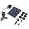 5W 5V Solar Fountain Pump with 9 Nozzles Solar Water Pumps Kit for Garden