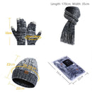 Beanie Hat Women Winter Hat Scarf Gloves Set Touchscreen Gloves Knitted Warm