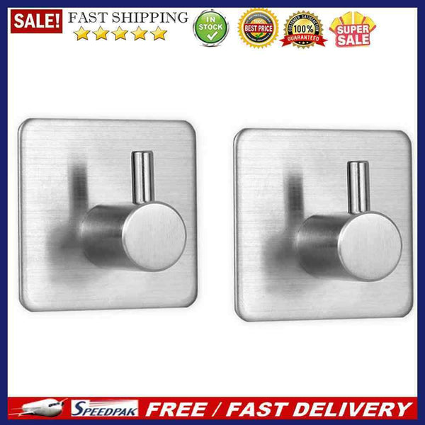 2/6pcs Self-adhesive Bathroom Towel Hooks Water Oil Proof House Cloth Hat Han