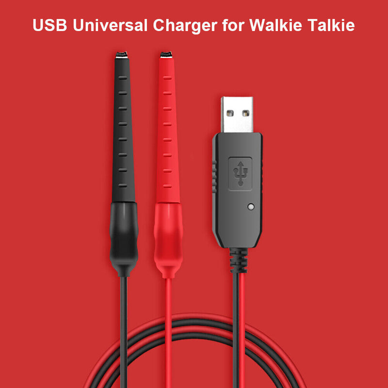 5V 2A Universal USB Charge Connector Clip for Walkie Talkie Power Supply Charger