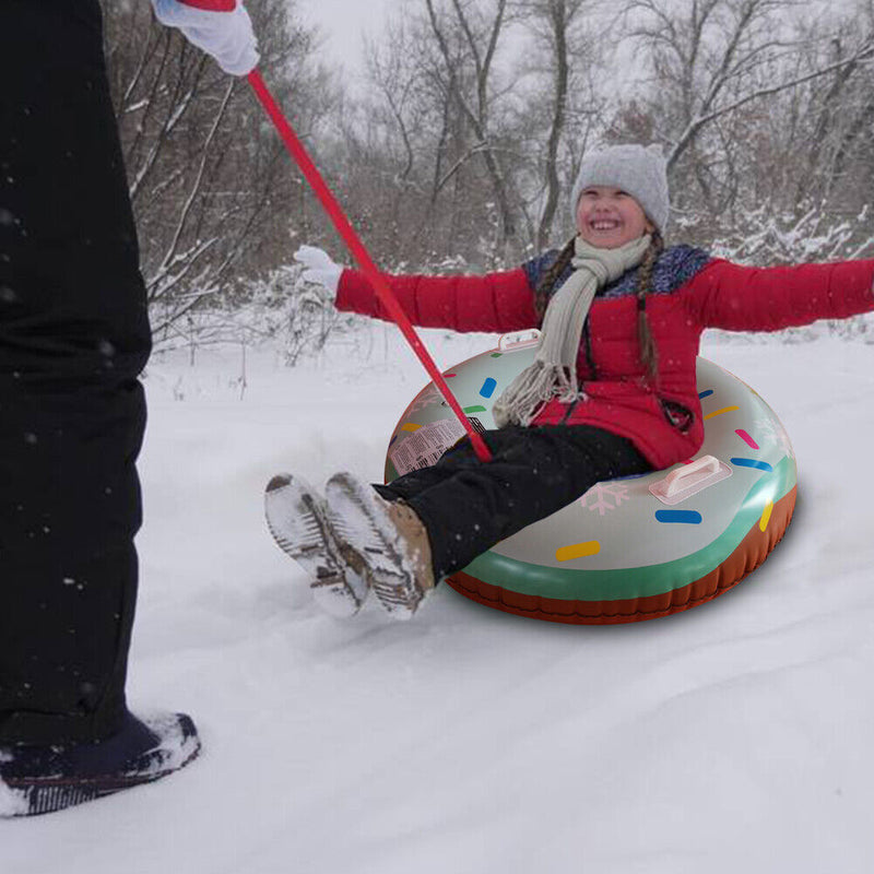 Durable Inflatable Snow Sled Tire Tube Skiing Ring Pad Outdoor Sports Supplies