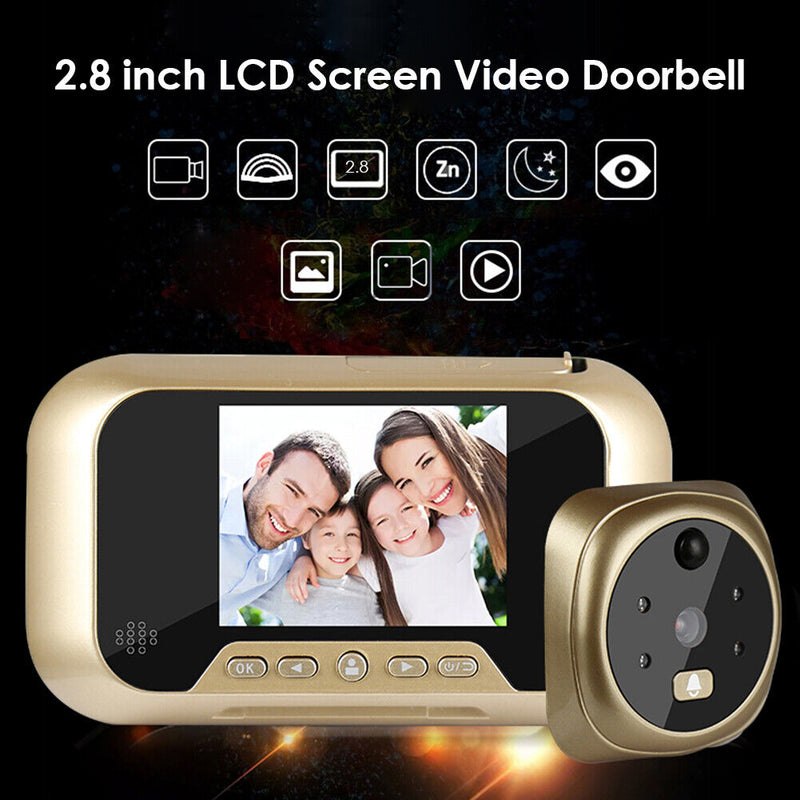 2.8 inch LCD Digital Doorbell Motion Sensor Door Camera Viewer Door Bell