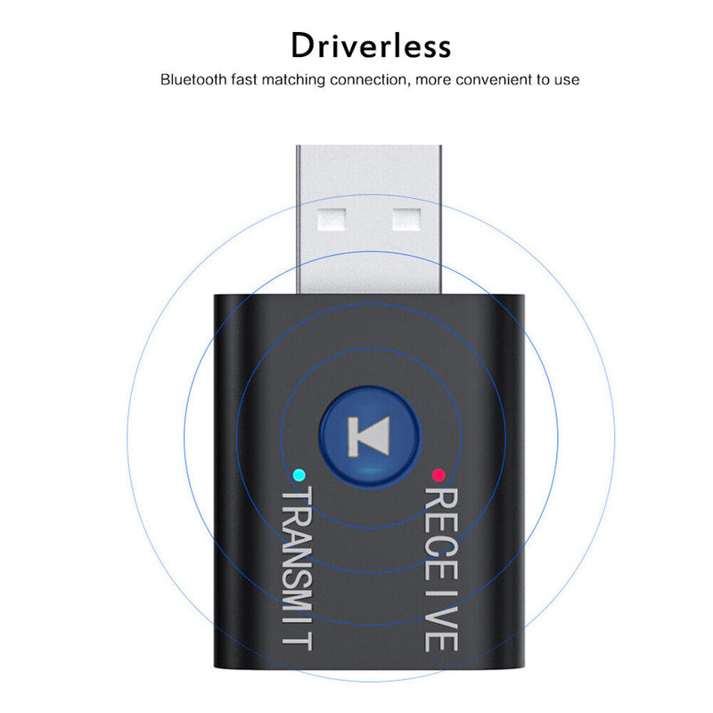 TR6 USB Bluetooth-compatible 5.0+EDR Transmitter Receiver Audio Adapter for