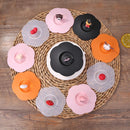 5pcs Silicone Cup Cover Heat-resistant Leak Proof Cartoon (Pink Pig Head)