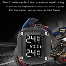 LCD Motorcycle TPMS with Time Display Tyre Tire Pressure Monitoring System Newly