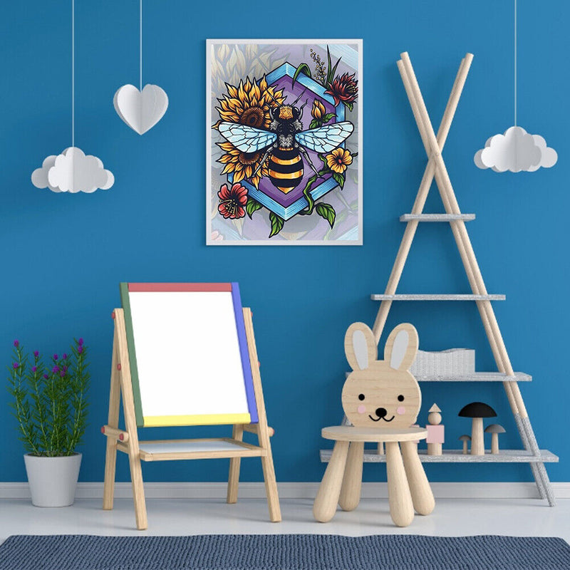 Oil Paint By Numbers Kit Flower and Animal DIY Painting Wall Artwork Handicraft