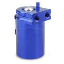 Baffled Car Oil Trap Catch Can Set with Air Filter Hose Fuel Tank (Blue) Newly