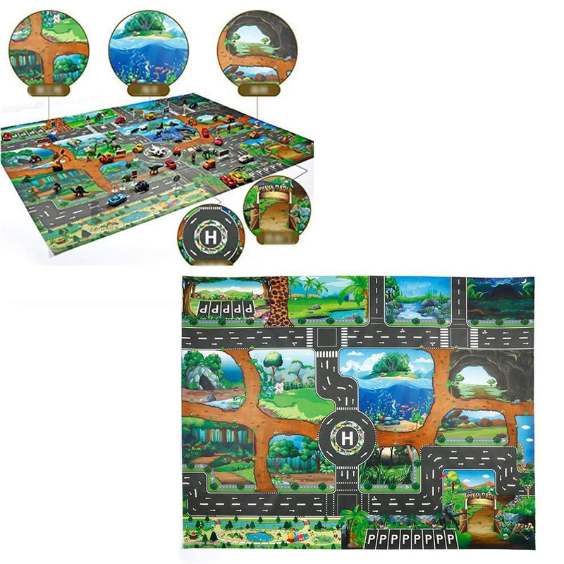 Kids Baby Play Mat Pad Dinosaur Traffic Kids Chidren Climbing Game Floor Ca