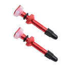 2pcs MTB Road Bike Presta F/V Tubeless Tire Valves for Carbon Rim (Red)