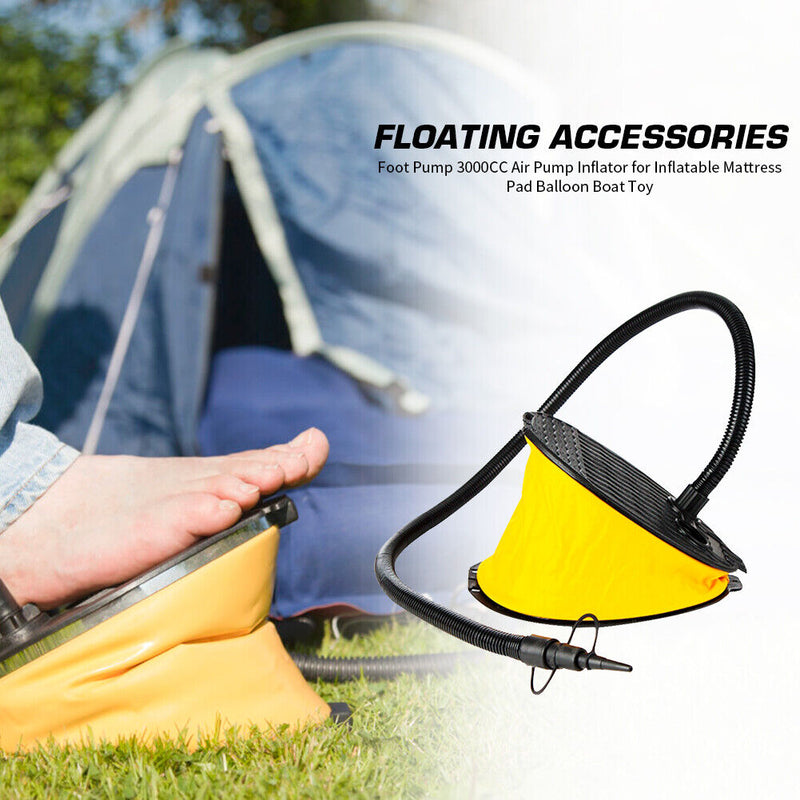 Foot Pump 3000CC Outdoor Air Pump Inflator for Inflatable Mattress Balloon Newly