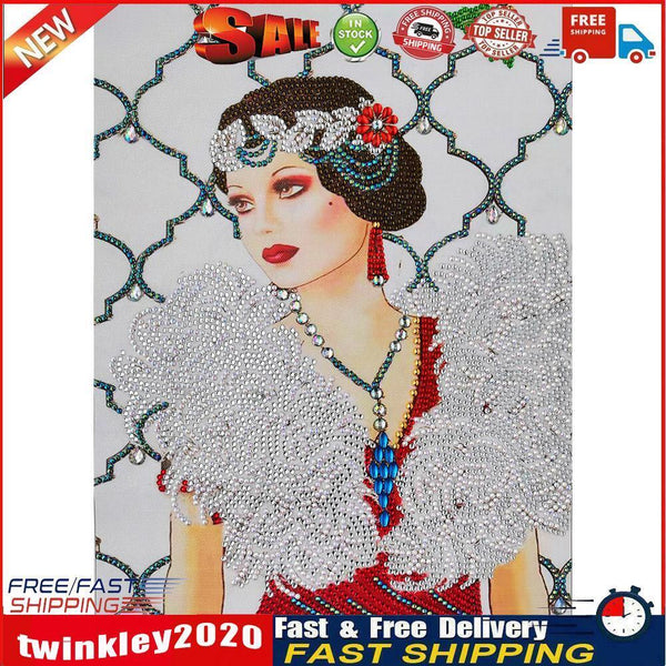 DIY Part Drill Special-shaped Diamond Painting Elegant Lady Mosaic (Y033) Newly