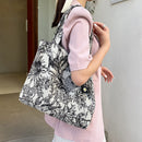 Fashion Women Forest Jacquard Canvas Shoulder Bag Large Capacity Handbags