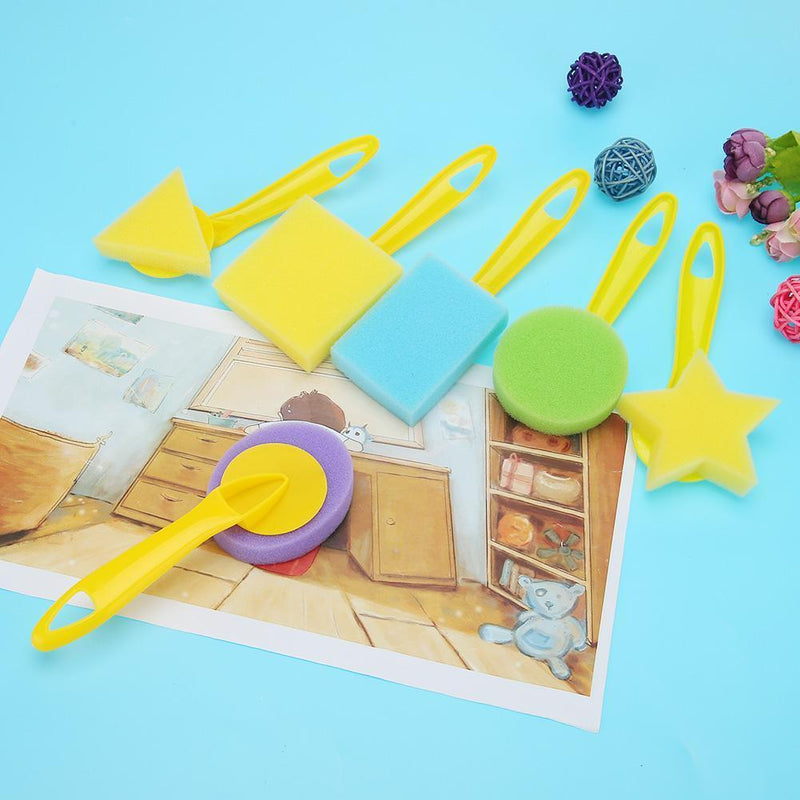 Hillrong -6pcs/Set Geometric Sponsors Bristle Seal Signs Bristle Kid Gra